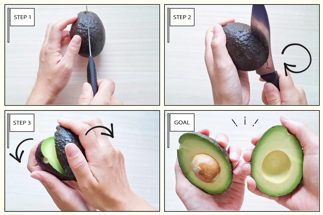 アボカド皮剥き　アボカド アボカドの下処理から切り方までを写真付きで徹底解説！初心者でも簡単